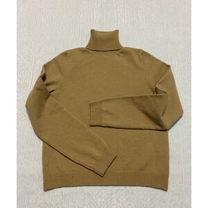 Alpha Massimo Rebecchi Turtleneck Sweater Tan Brown Size Approx S Cropped‎